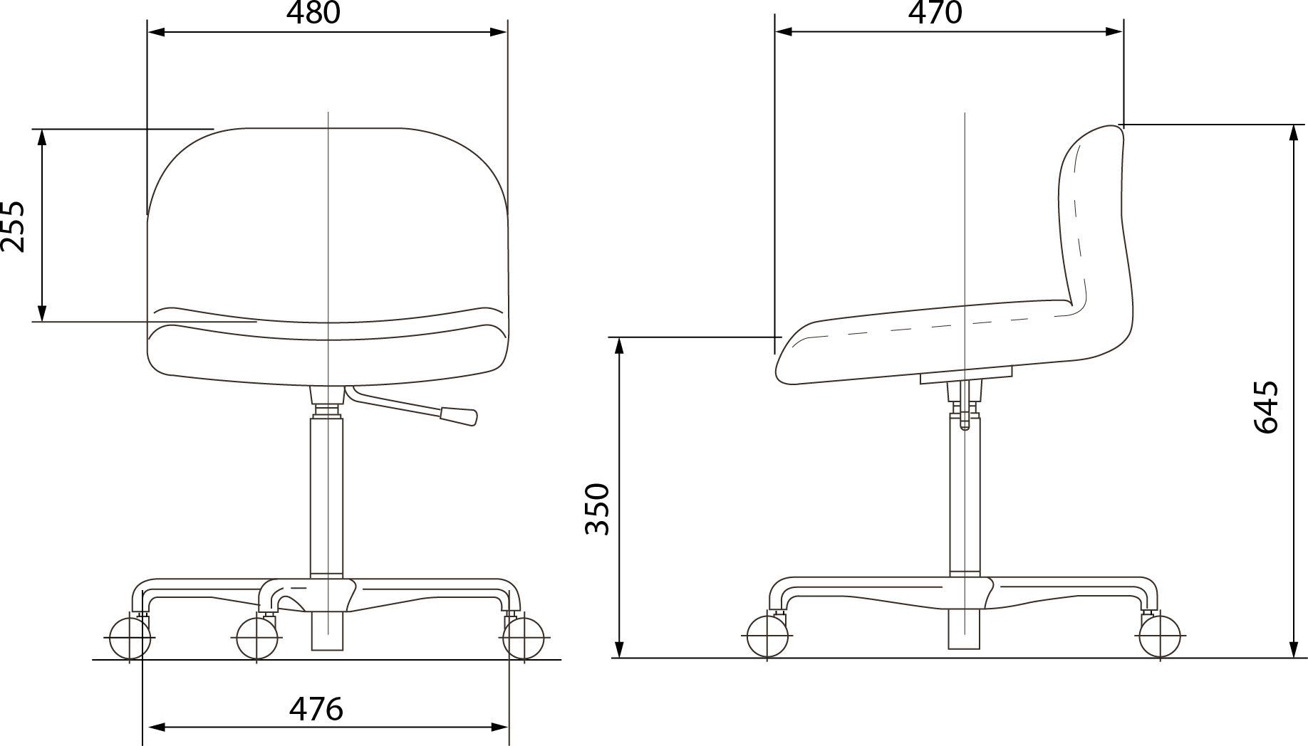 Duo Stool dimensions